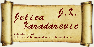 Jelica Karadarević vizit kartica